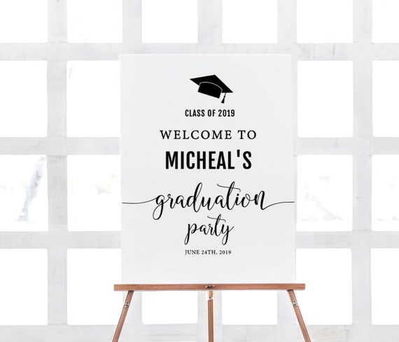 Graduation Party Welcome Sign Template Graduation Poster Grad Party Graduation Party Welcome Sign Template Graduation Poster Grad Party