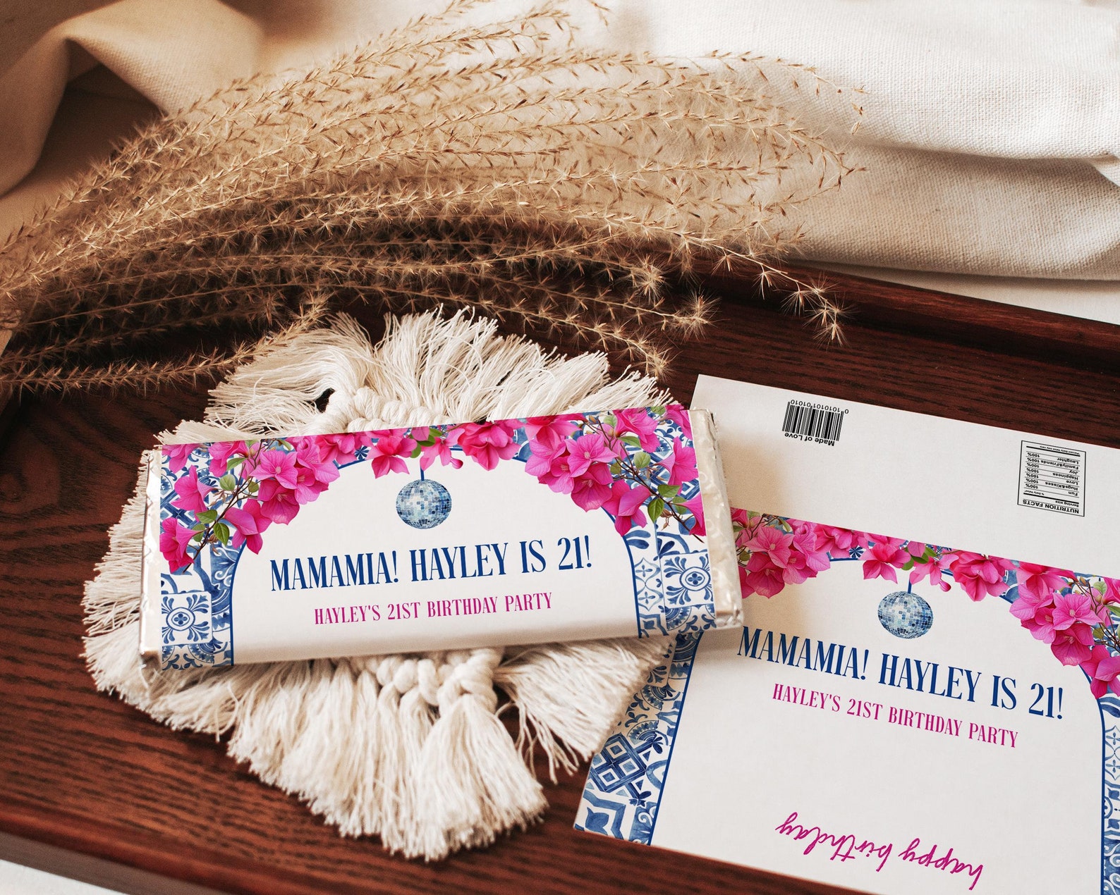 Mamma Mia Chocolate Wrapper Template, Dancing Queen Birthday Party ...