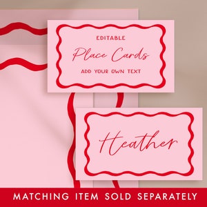 Pink and Red Bride To Be Evite, Hen Party Invitation Templates, Retro, Wavy Bridal Shower Text, Hens Digital Invitations, Hen Party 22 image 8