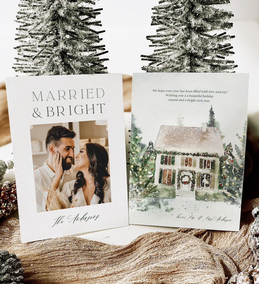 Shutterfly just married christmas card