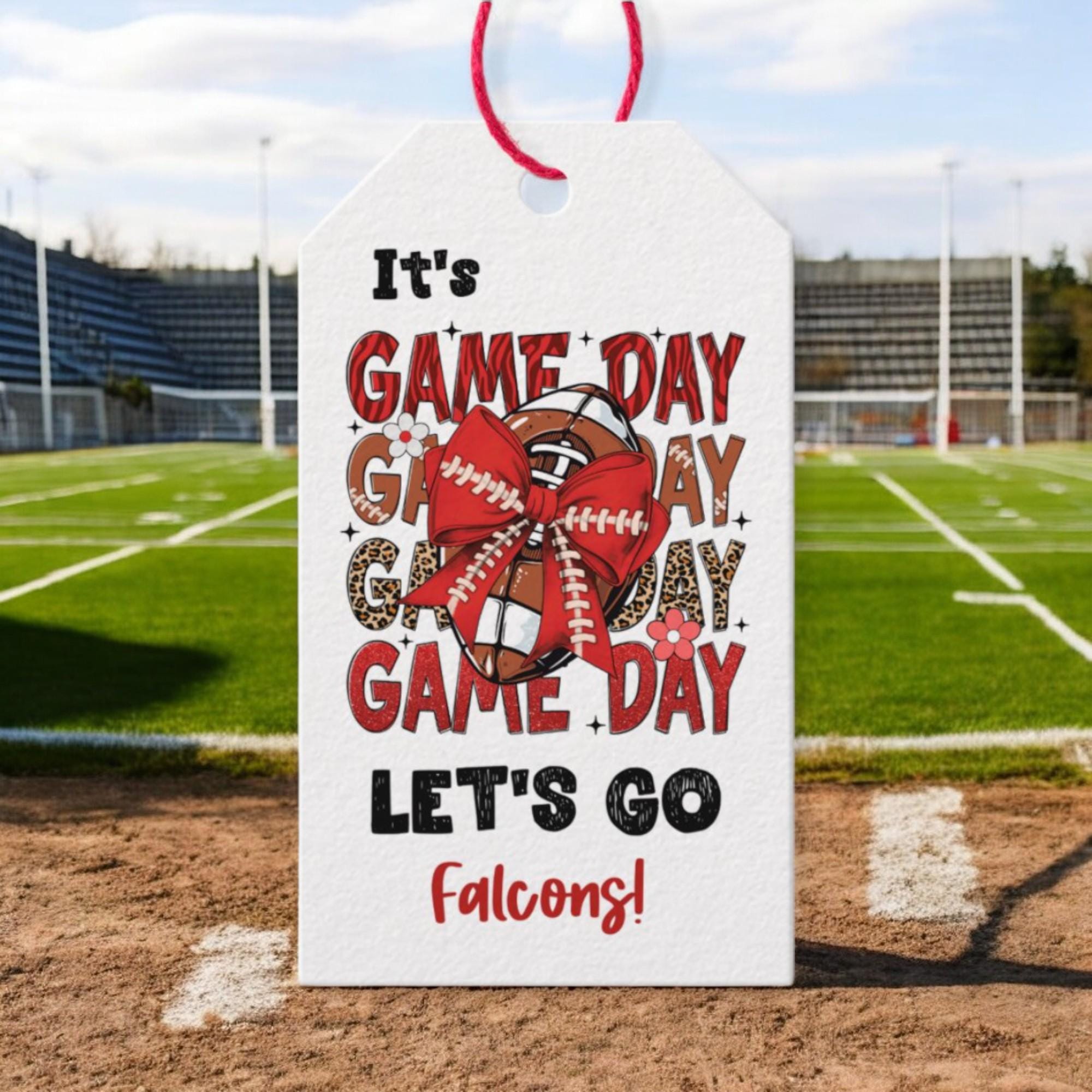Football Game Day Gift Tags, Treat Bag Tag Printable, Football Treat ...