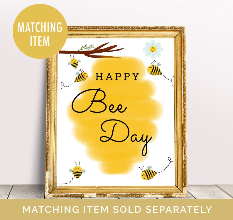 Bumble Bee Birthday Invitation Template 1st Bee Day Invitation Bee Day Party First Birthday Invite Bumble Bee Party Invitation Editable 003 image 8