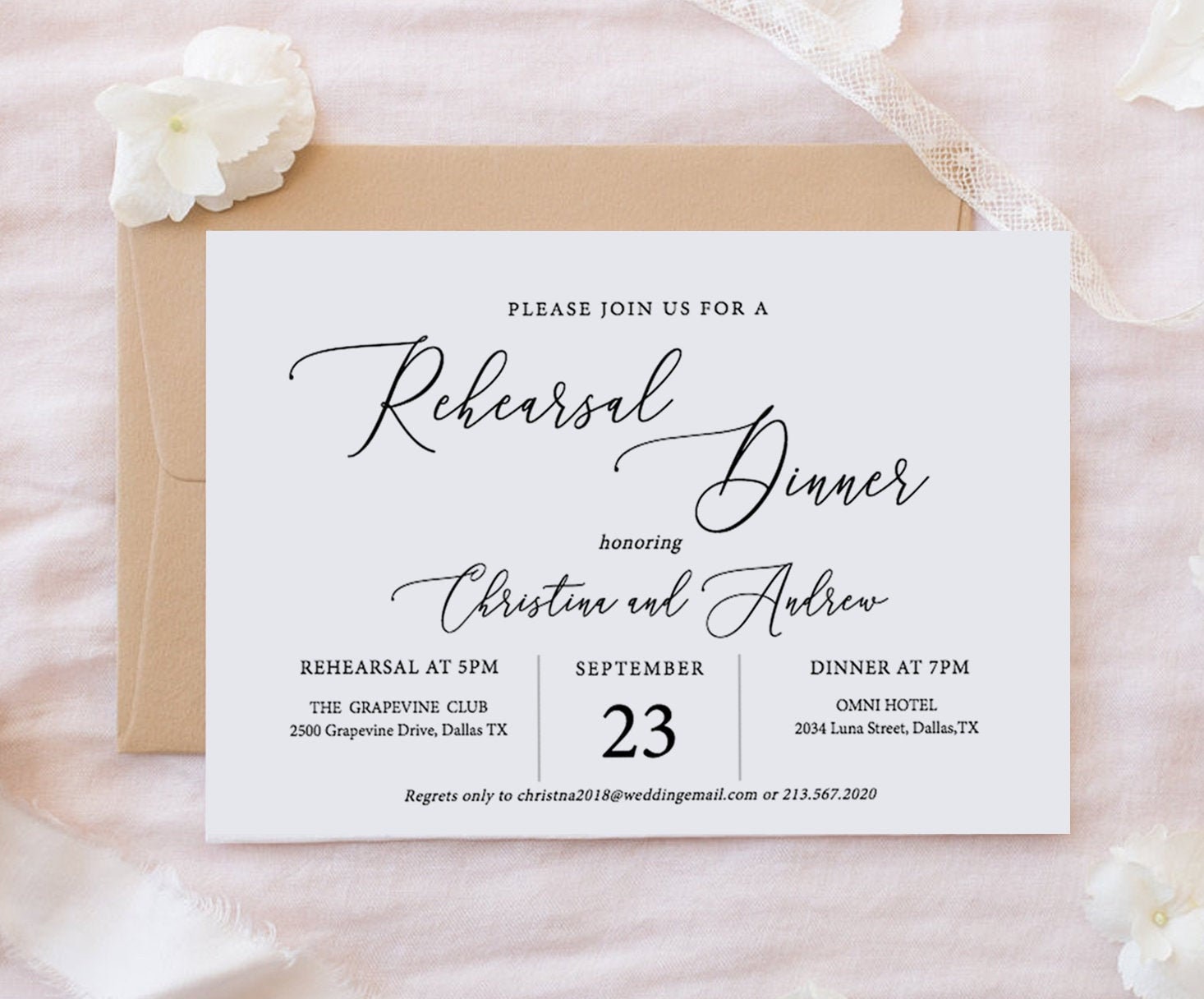 Rustic Rehearsal Dinner Invitation Template, Wedding Rehearsal Invites, Simple Rehearsal Template, Printable, Editable Template DIY