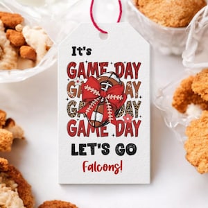 Football Game Day Gift Tags, Treat Bag Tag Printable, Football Treat Tags, Good Luck Goody Bag, Treat Tags for Team, Download, Editable