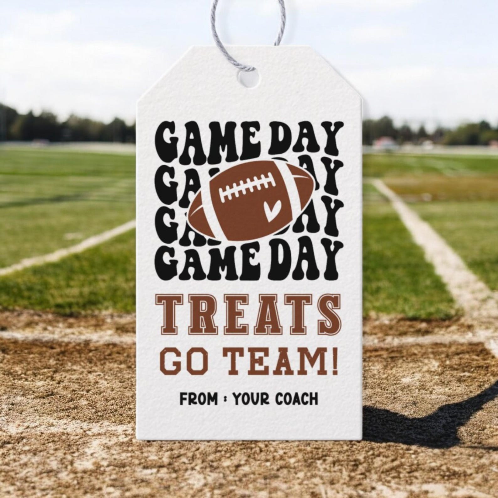 Football Game Day Treat Bag Tag Printable, Football Treat Tags, Team ...
