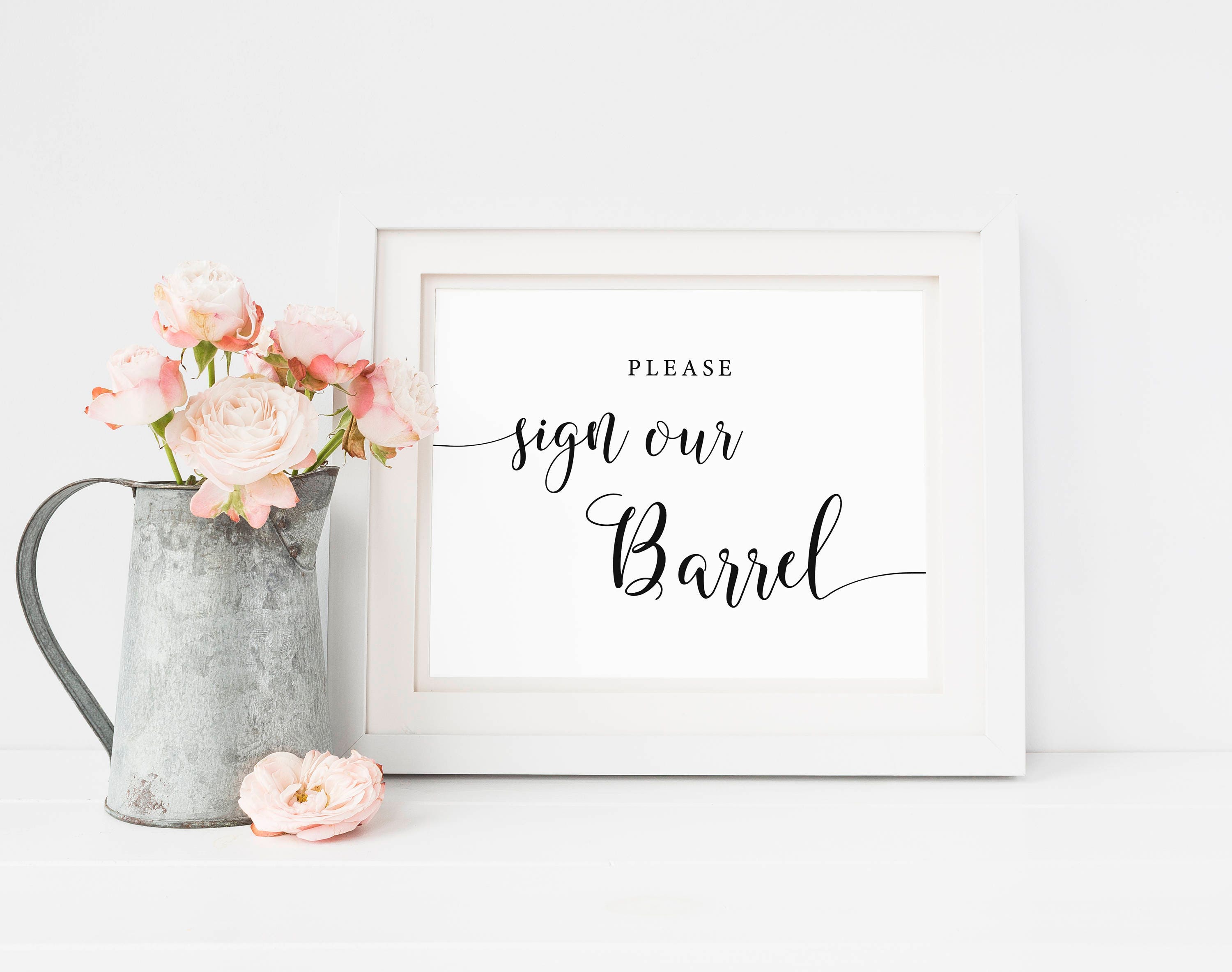 Sign Our Barrel Wedding Sign Printable Wine Barrel Guest Etsy