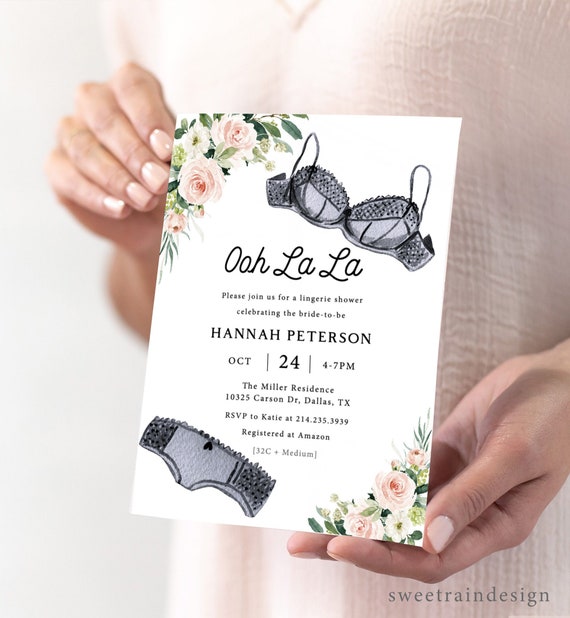 Lingerie outlet party invitations