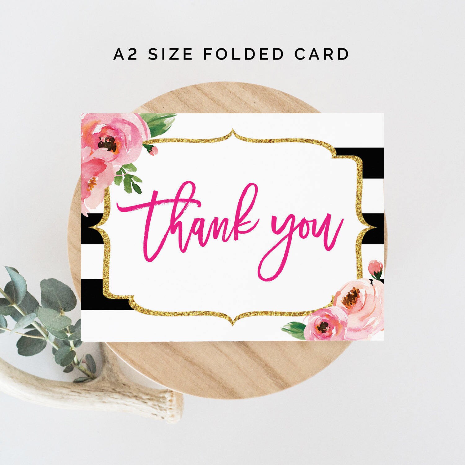 Kate Thank You Card Spade Printable Thank You Cards Kate | Etsy