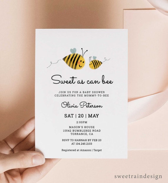 sweet as can bee baby shower