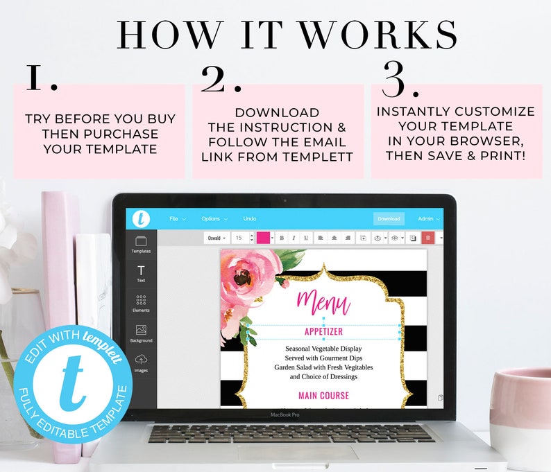 Kate Spade Menu Printables