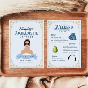 Diaries Bachelorette Party Itinerary, Princess Bach Invitation, Genovia Social Club Bach Party, Royal Princess Mia, Me A Bride Shut Up,