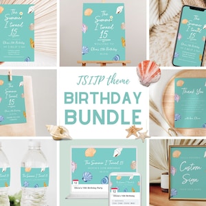 Der Sommer, den ich Geburtstags-Bundle wurde, TSITP-Geburtstagsfeier, wurde hübsch, Teenager-Geburtstags-Bundle, 15. Geburtstagsparty, bearbeitbare Vorlage