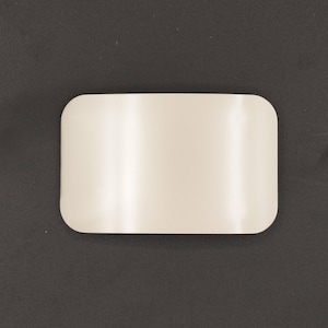 Silver Rectangular Curved Front Buckle