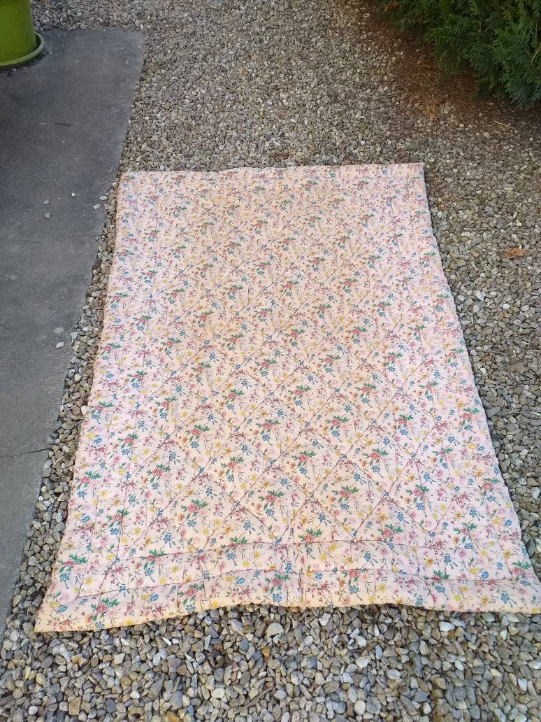 Français Courtepointe Florale Boutis Antique Faite à La Main