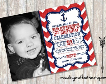Nautical Digital Birthday Invitation