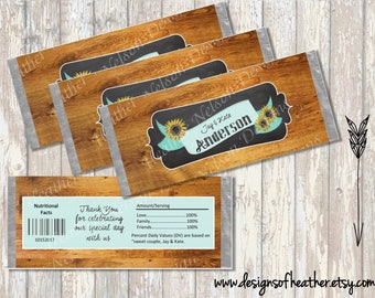 Autumn Farmhouse Digital Candy Bar Wrapper