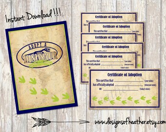 Adopt a Dino Digital Sign and Adoption Certificates