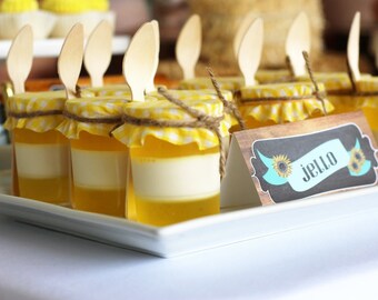 Autumn Farmhouse Digital Food Tents/Place Cards