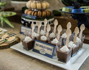 Dino Excavation Logo Digital Food Tents/Place Cards