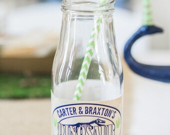 Dino Excavation Digital Straw Flags