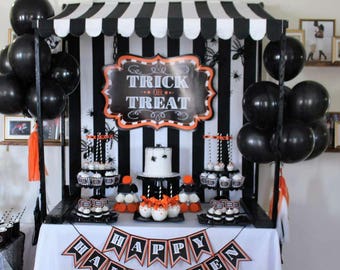 Halloween Trick or Treat Digital Backdrop