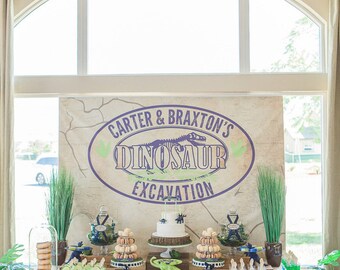 Dino Excavation Digital Backdrop