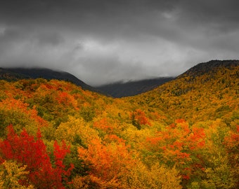 Impending - White Mountains, New Hampshire - New England Fall Foliage -  Photo Print - Home Decor - Wall Art - Free Shipping