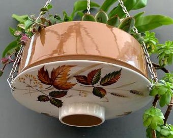 UNIQUE 1960s Vintage HANGING PLANTER Plant Pot With Drainage Perfect Gift