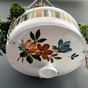 Vintage 60s WISZĄCA DONICZKA Alfred Meakin Pottery Ceramiczna angielska doniczka na rośliny kaktusy sukulenty rośliny doniczkowe idealny prezent z drenażem
