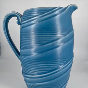 English Pottery Pitcher Marked Made In England 1363