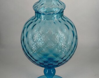 Italian Empoli Glass Apothecary Jar