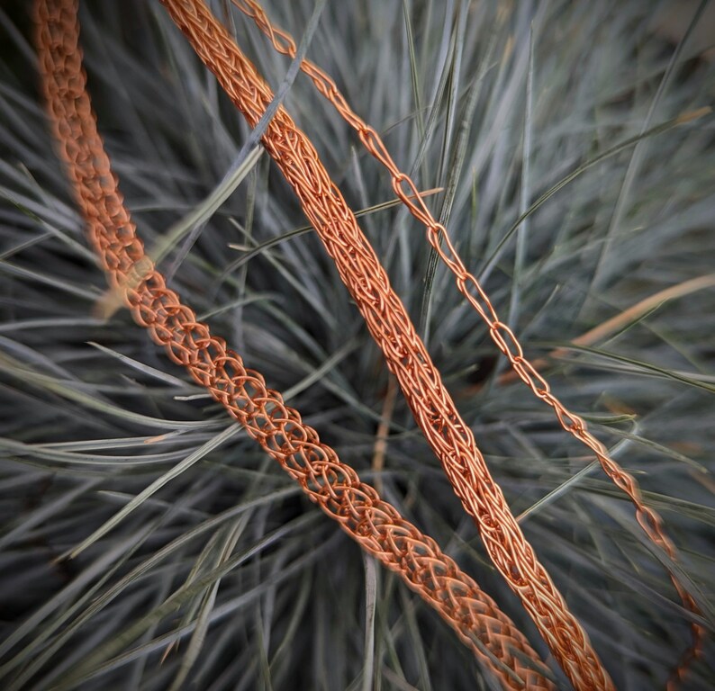 Copper Viking Weave Three Strand Bracelet. Handmade With Ring Bar ...