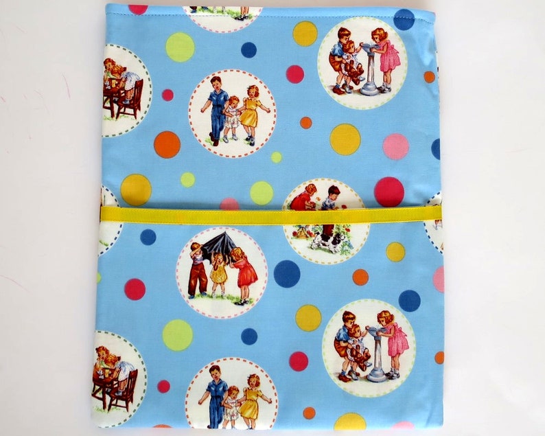 Book Sleeve With Pocket, Book Sleeve for Large Books, Cute Children