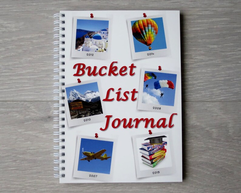 Bucket List Journal, Bucket List Goals, Gift for Retirement, Goals