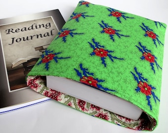 Booksleeve, Book Pouch, Fabric Book Pocket, Padded Book Cover, Bookish Gifts for Her, Bookworm Gifts, Paperback Cover, Novel Protector