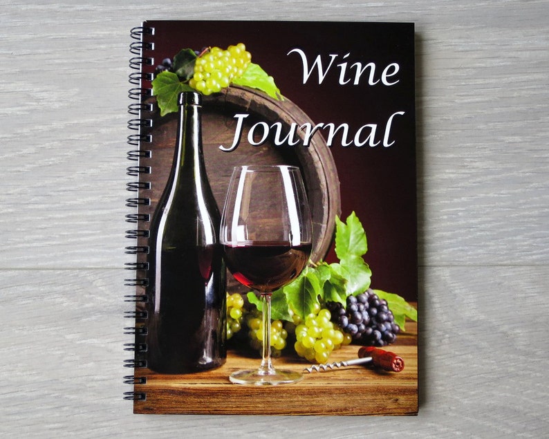 Wine Journal, Wine Diary, Winery, Wine Gifts, A5 Wire Bound, Wine Connoisseur, Great Gift for Wine Lovers, Wine Tasting Notes, Wine Notebook image 1