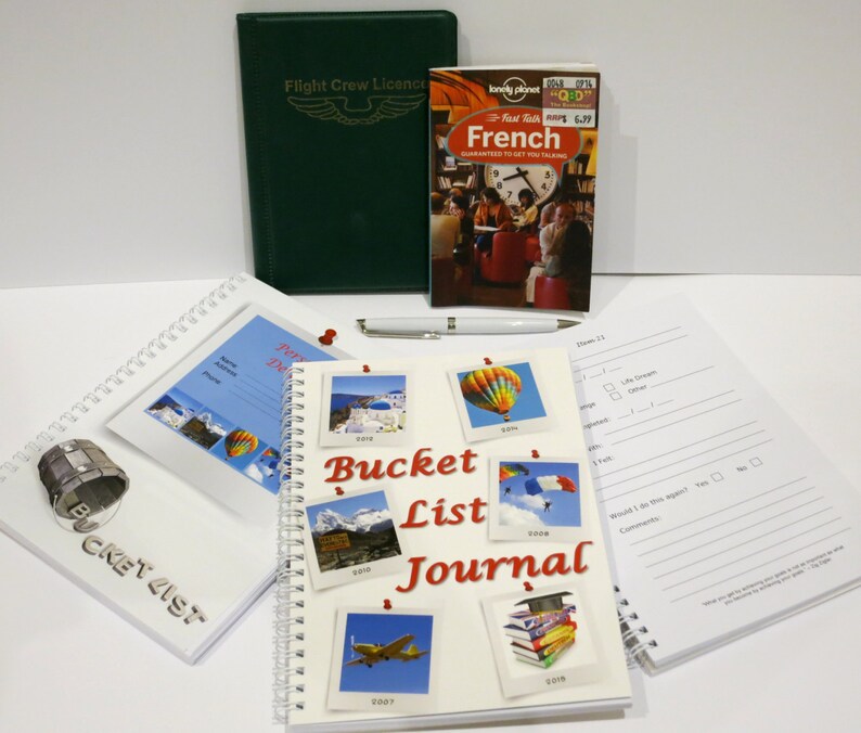 Bucket List Journal, Bucket List Goals, Gift for Retirement, Goals