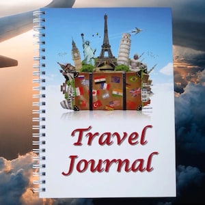 Carnet de voyage, carnet de voyage pratique pour consigner les faits saillants de vos voyages, citations de voyage, cadeaux d'envie de voyager, cadeaux de voyage, agenda à l'étranger