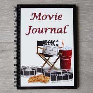 Movie Journal, A5 Wire Bound, Movie Geek, Great Gift for Movie Fans, Movie Reviews, Movie Notes, Movie Quotes, Movie Lover, Cinema Gifts