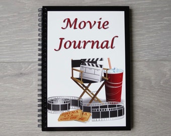 Movie Journal, A5 Wire Bound, Movie Geek, Great Gift for Movie Fans, Movie Reviews, Movie Notes, Movie Quotes, Movie Lover, Cinema Gifts