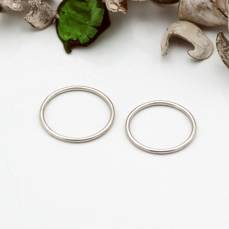 Solid silver thin ring, Skinny stacking ring. 1.5 mm round ring, Fine dainty silver ring. Delicate jewelry, Made to order image 6