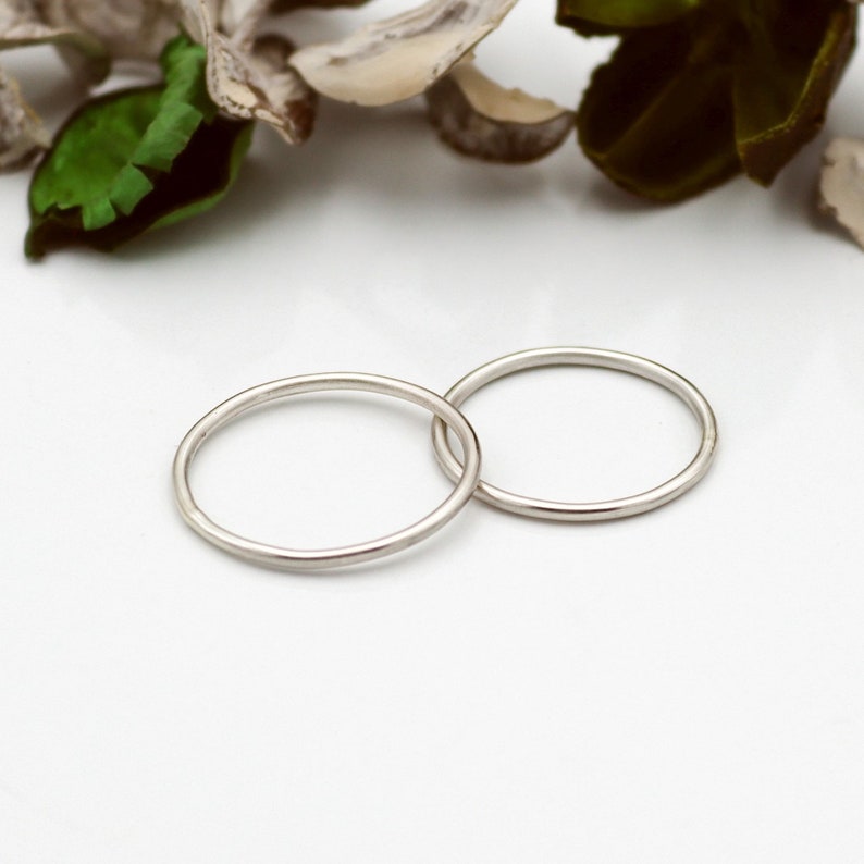 Solid silver thin ring, Skinny stacking ring. 1.5 mm round ring, Fine dainty silver ring. Delicate jewelry, Made to order image 5