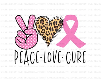 IRON ON TRANSFER glitter breast cancer awareness PINK RIBBON heart 2.3 inches
