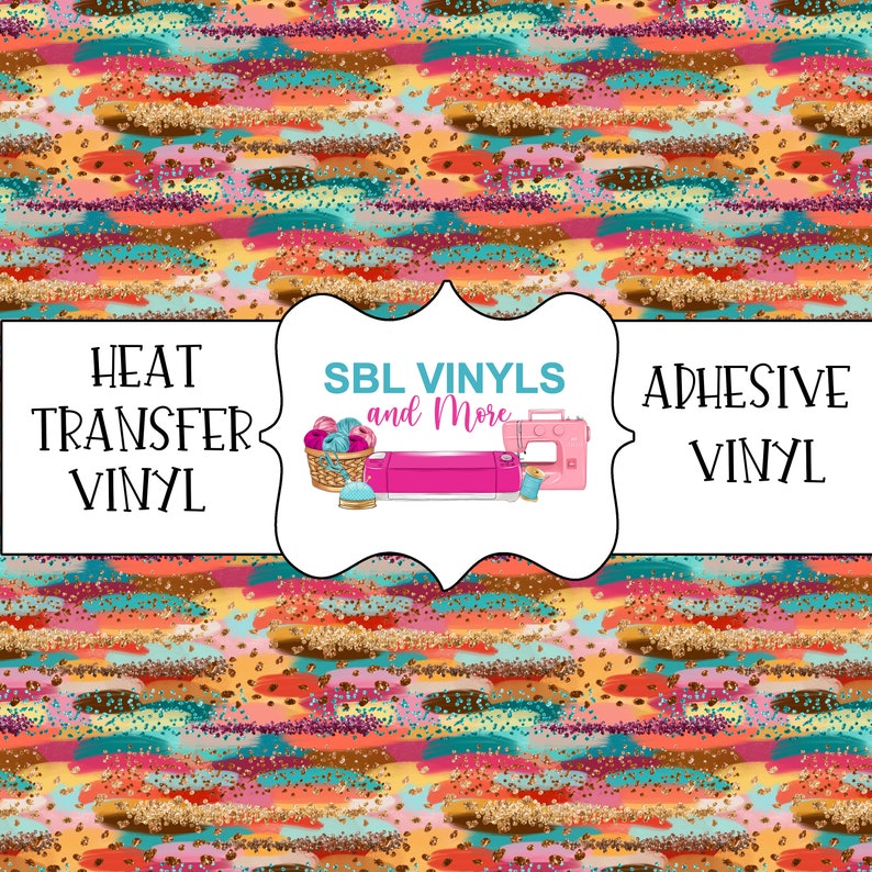 Pattern Vinyl Sheet HTV or Adhesive VinylPrinted Vinyl Etsy