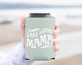 Lake Lovin' Mama Can Cooler | Lake Map Coolie | Customizable Lake Coolie | Custom Lake Map | Lake Lotawana | Boat Coolie | Lake Day Coolie