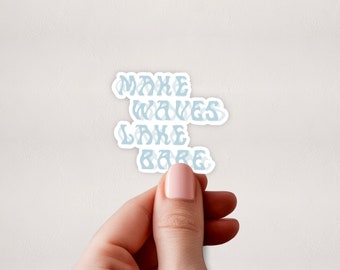 Make Waves Sticker | Stickers | Lake Life | surf Stickers | Cooler Stickers | Beach Stickers | Lake Stickers | surfer