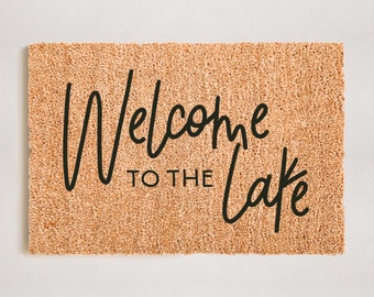 Welcome to the Lake Doormat -  Natural Coir Doormat