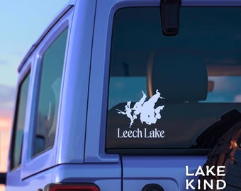 Custom Lake Outline Decal: Outdoor Vinyl Car Window Sticker