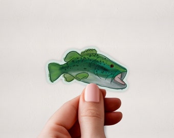 Large Mouth Bass Sticker | Sticker | Lake Life | Stickers for Cooler | Fish Stickers | Fisherman Stickers | Lake Stickers | Fishing Gift