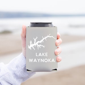 Custom Lake Map Can Cooler | Neoprene Boat Coolie